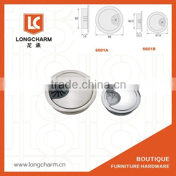 80mm 60mm cut-out metal desk cable grommet