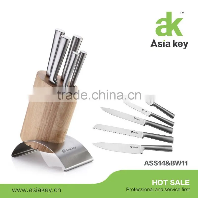 Knife made in China kitchen knife set,wooden block