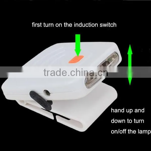 Hot Sale 3 bright led headlamp flashlight With Induction Function