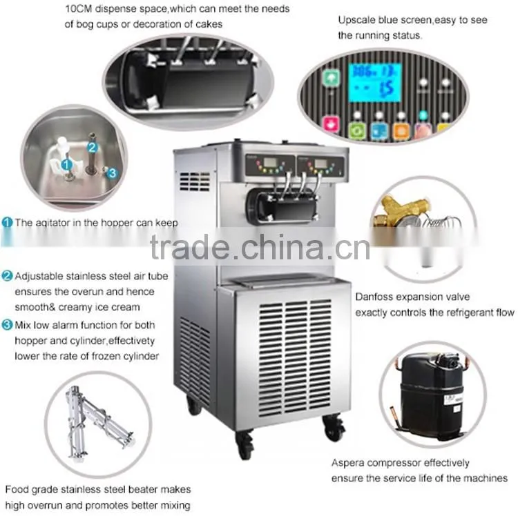 Pasmo high cost-performance big capacity soft serve ice cream machine