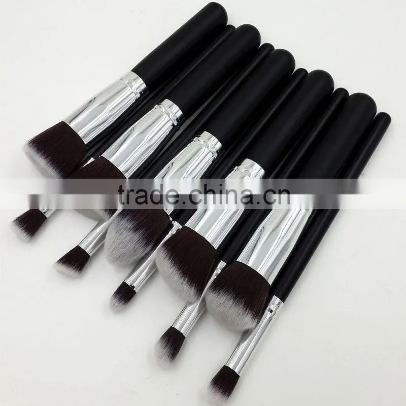 10pcs Blue Makeup Brushes Set