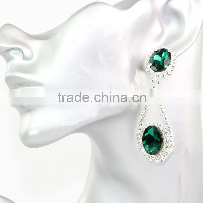 New Style Green 2014 Fashion Earrings Wholesale J0685F07Y