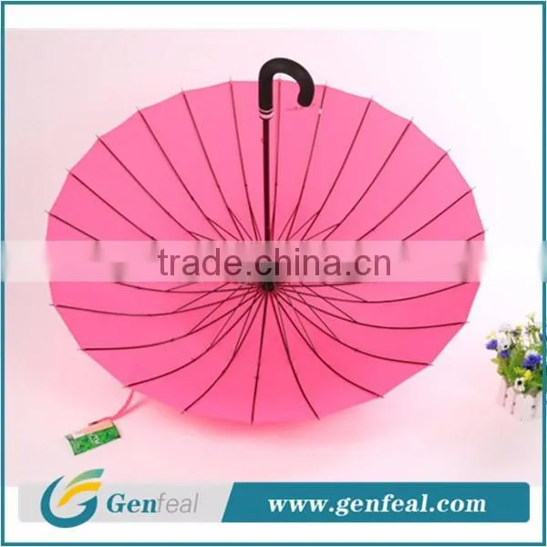 24k ribs standard size outdoor promotional straight umbrellas for rain