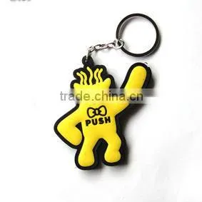 cartoon soft pvc dog keychain