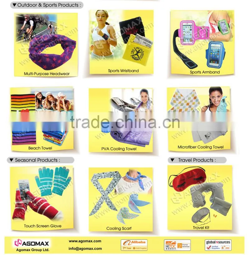 Customized OEM popular gift durable sports zipper sweatband