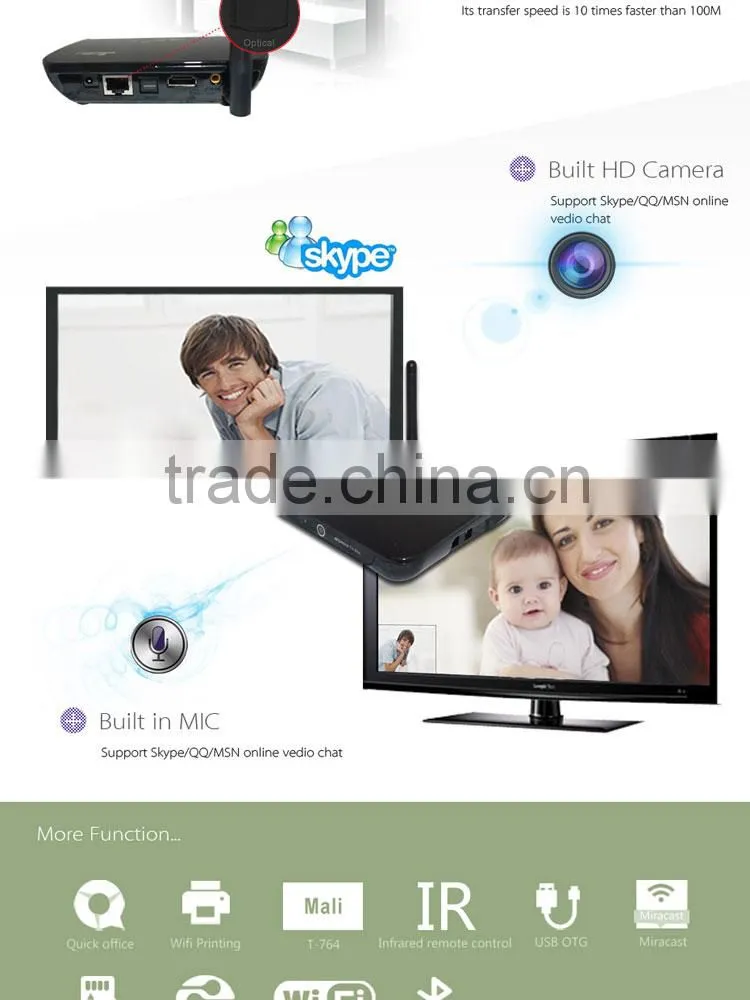 2016 Real Manufature for RK3288 Ultra Quad-core Android TV Box