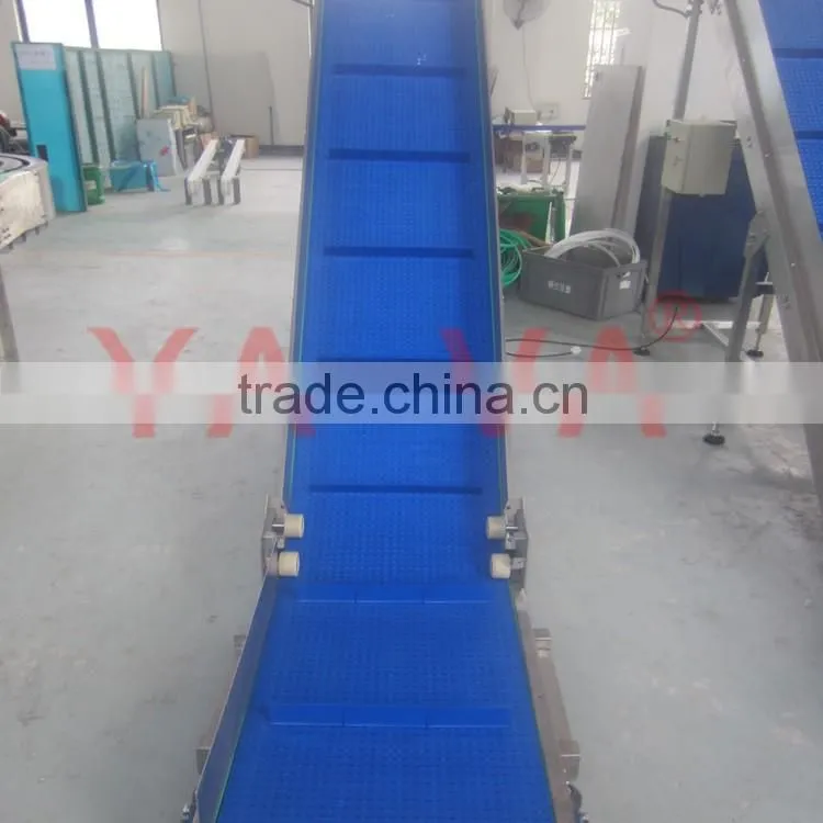 plastic belt lifting conveyors for food production line