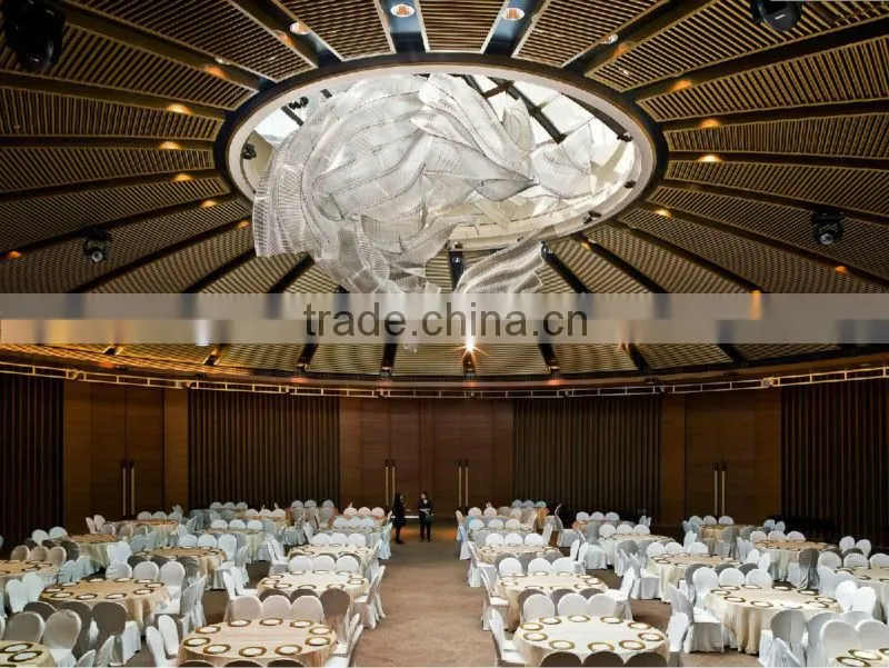 Hotel glas art installtion lighting projects morden lighting