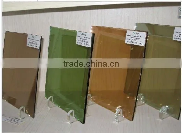 5mm China factory green,blue reflective glass cheap