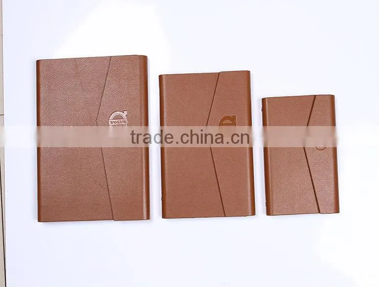 Classical black and brown hot sale pu leather car branded notepad for promotional gift