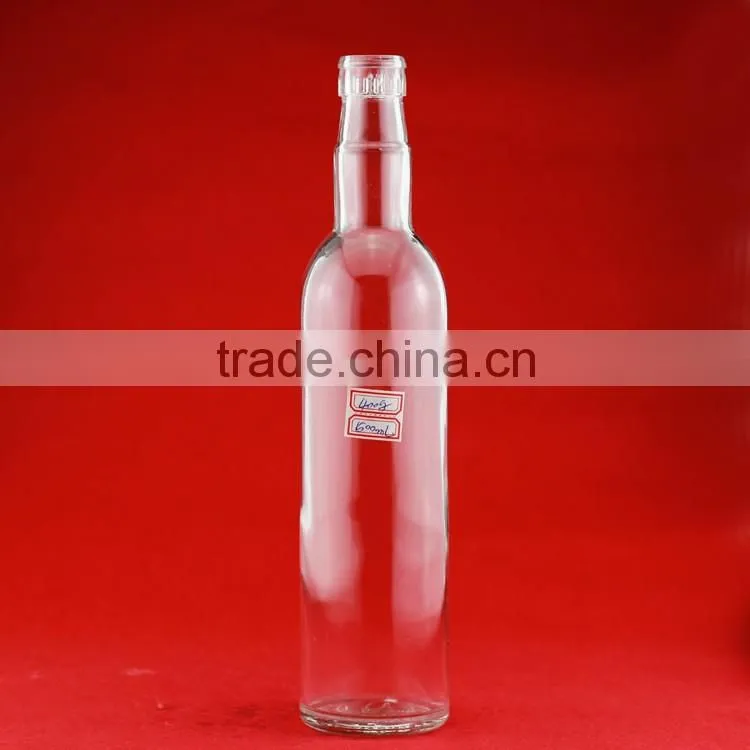 Good quality vase shape wine bottles opal white bottles 750ml transparent glass bottles