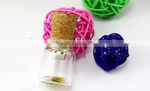 Special wooden drift bottle usb for souvenir