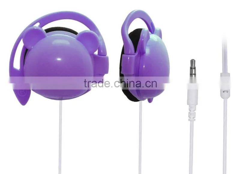 cute ear hook wired earphone headphone headband earphone for kids