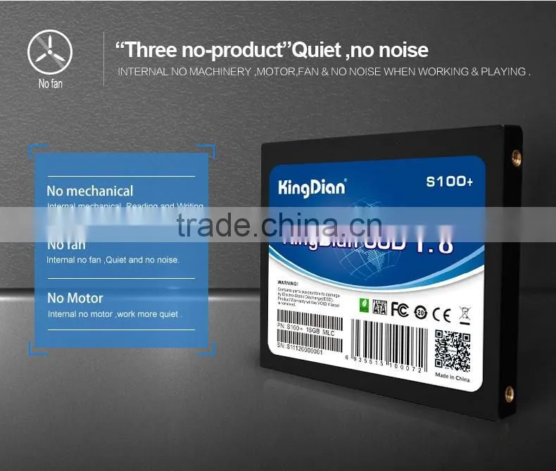 KingDian solid state drive ssd highest speed sata2 1.8inch ssd 16gb hard drive for Desktop and Laptop