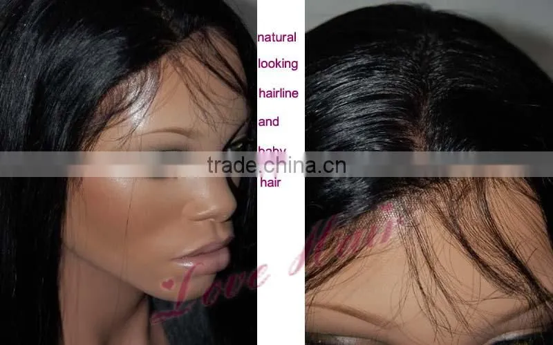 Women prefer Unprocessed brazilian full lace wig 100% human brazilian U part lace wigs
