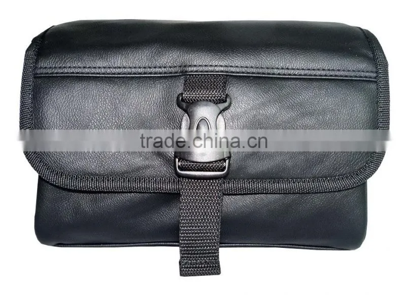 2016 latest America style PU leather polyester fashional travel wash bag toiletry bag for unisex