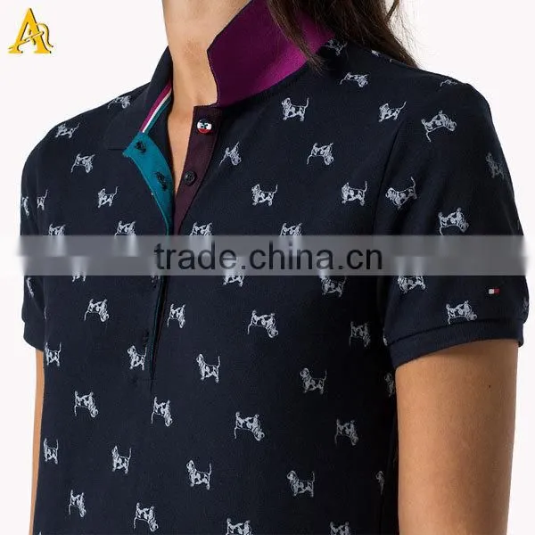 95% cotton honeycomb polo t-shirt