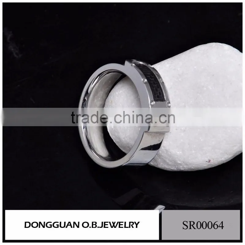 Fashionable Jewelry Men's Ring With White Gold Color /Stainless Steel Ring Designs