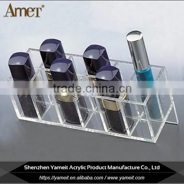 Wholeslae custom clean acrylic cosmetic display shelf
