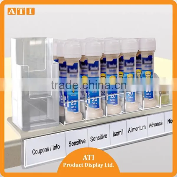 Blue and Clear 4 tiers acrylic cosmetic merchandise stock holder for cosmetic