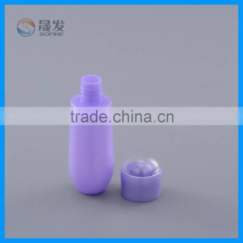 Clear cap small lotion bottle