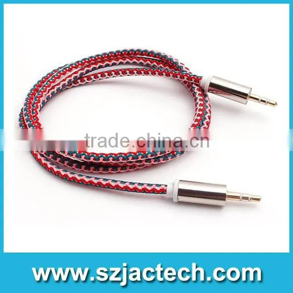 flex cable audio 3.5mm to 3.5 mm male to male extension cable aux cable for car/headphone/PM4/PM3