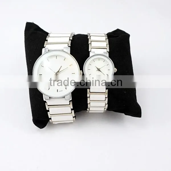 High-tech Stainless Steel And White Ceramic Watch Design Steel Ceramic Watch Couple