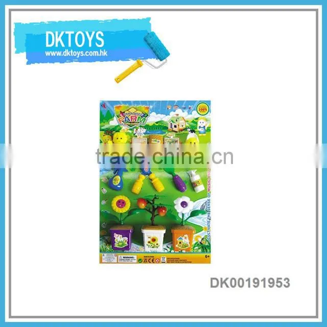 Certificated Plastic Farm Toy Play Happy Farm Tools Set Toy EN71