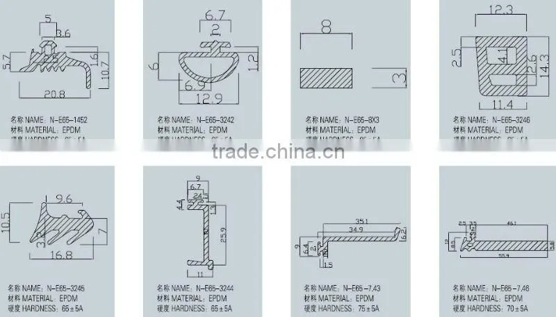 EPDM&Silicone rubber strip profile