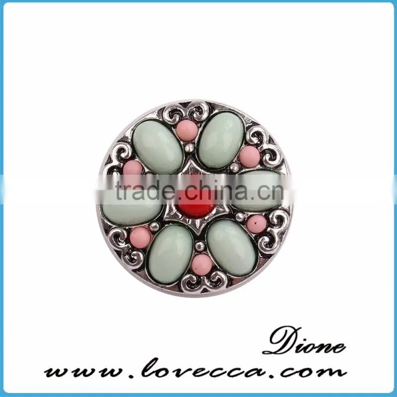 Charms wholesale fashion DIY rhinestone metal snap button