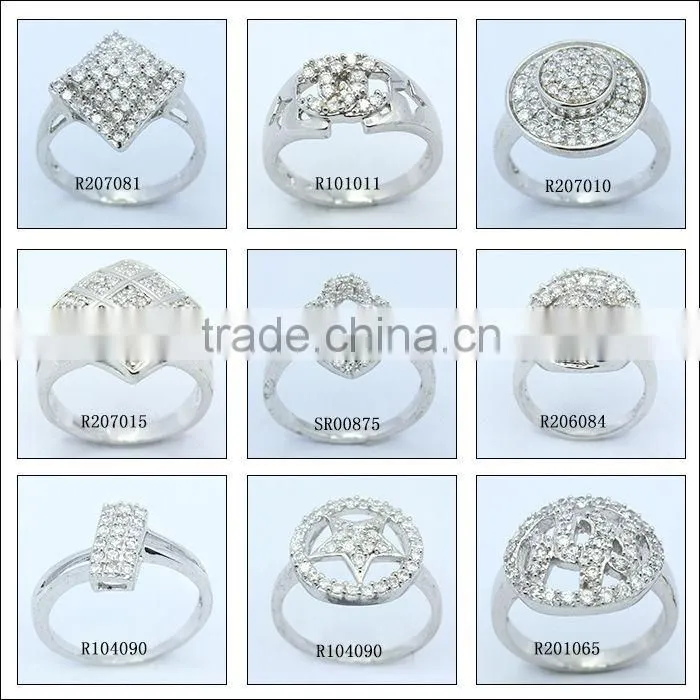 Fashion jewelry cross ring 925 silver cubic zirconia ring wholesale