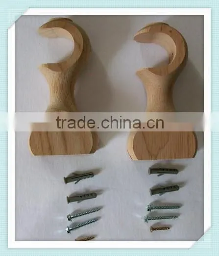 Unfinished Round Support Bracket for a 1 3/8 Inch dowel rod 2 pack