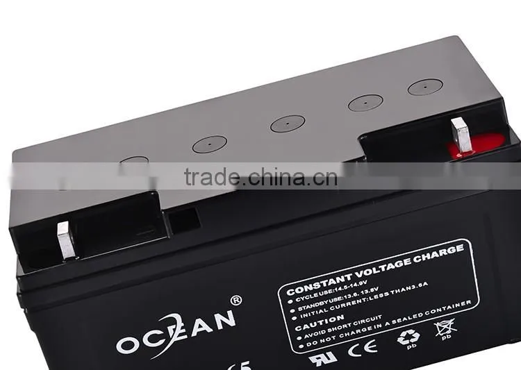 Electrical 100% pre-test large current 12V 65ah battery solar 12v