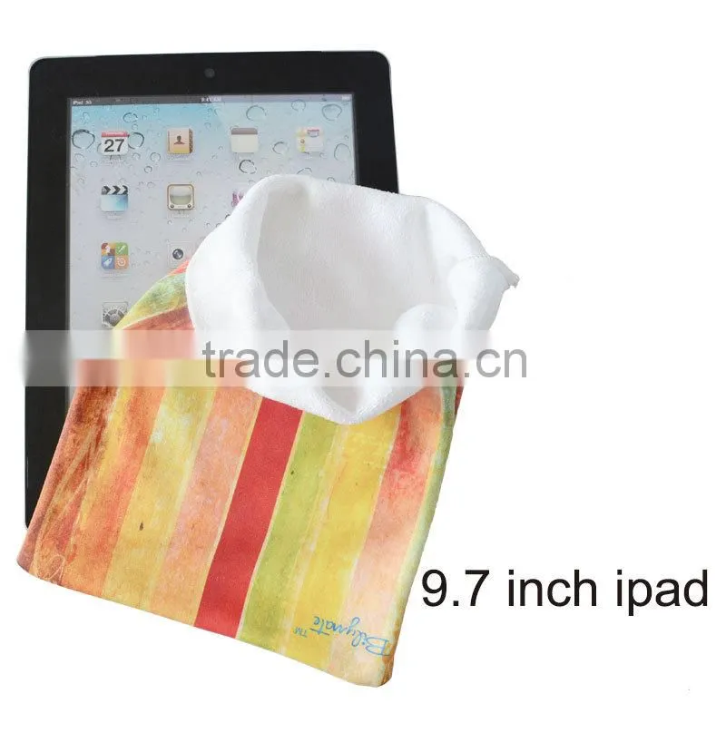 Microfiber drawstring lens pouch for jewelry pouch
