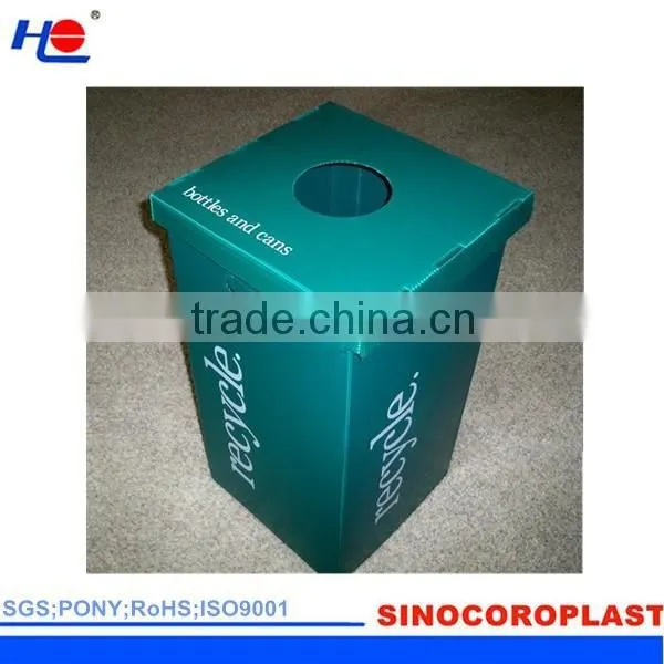 Recyclable PP Coroplast Green Bin