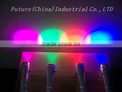 aluminum body best price factory direct sale color changing 10 color 3W rgb led torchs