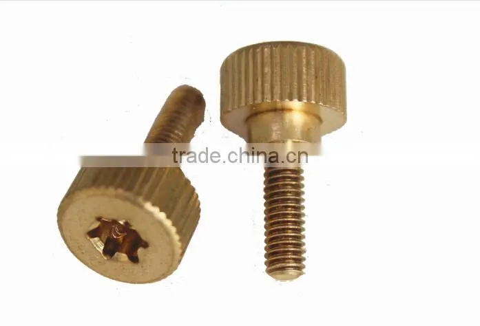 High quality brass and stainless steel hand tighten screws,twist screws