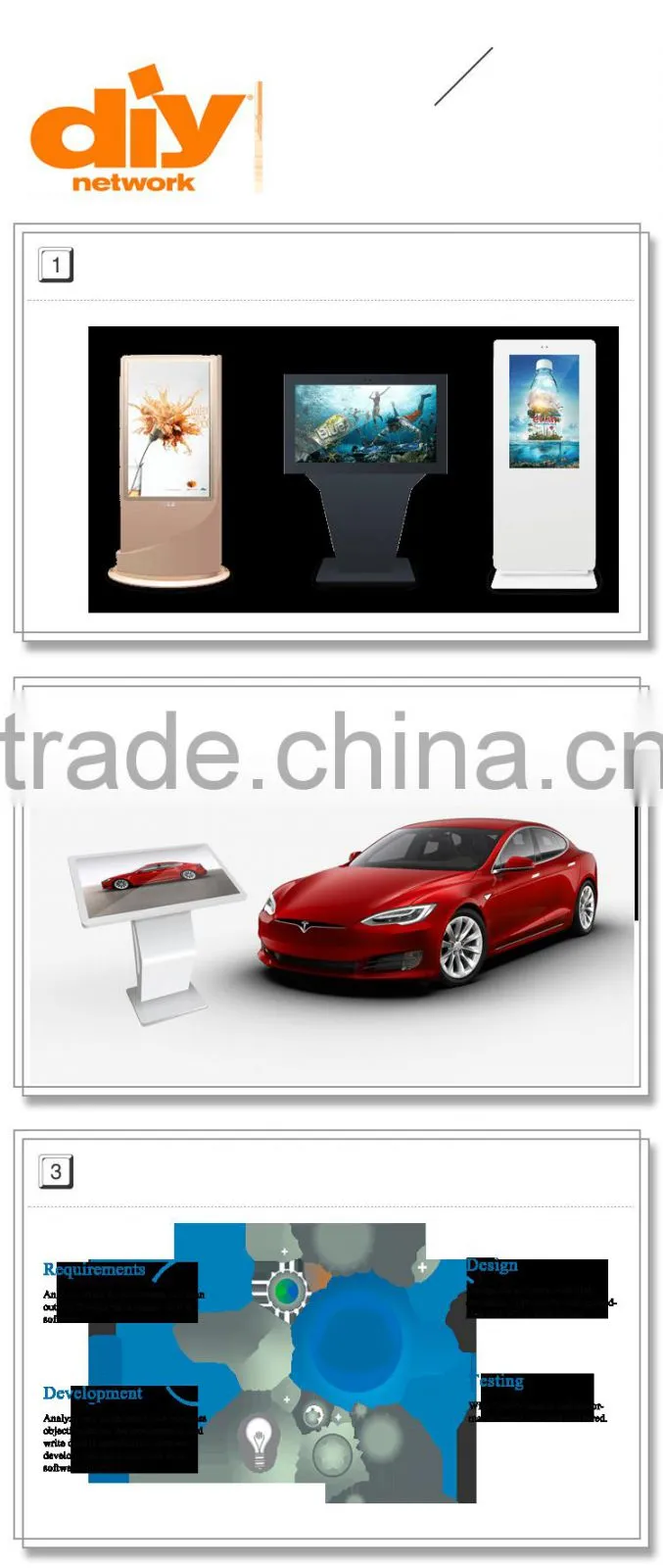 LED Advertising Display Kiosk Windows Operation System Advertisment Device