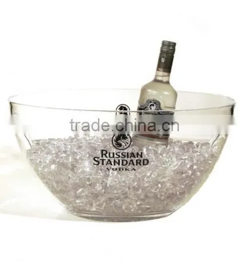 champagne bowl ice bucket with handles