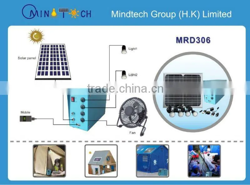 10W Solar home light system