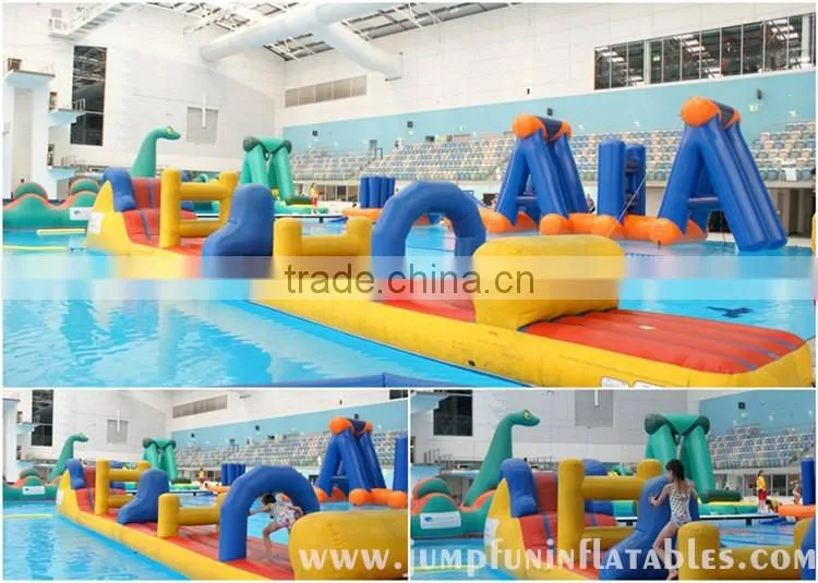 Swiming pool games inflatable aqua obstacle course for chidlren/adults floating obstacle course 2016 sale