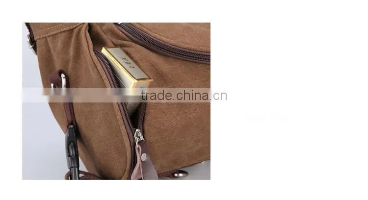 Male Canvas Waist Bag Outdoor Sport Single Shoulder Bag Casual Travel Bag