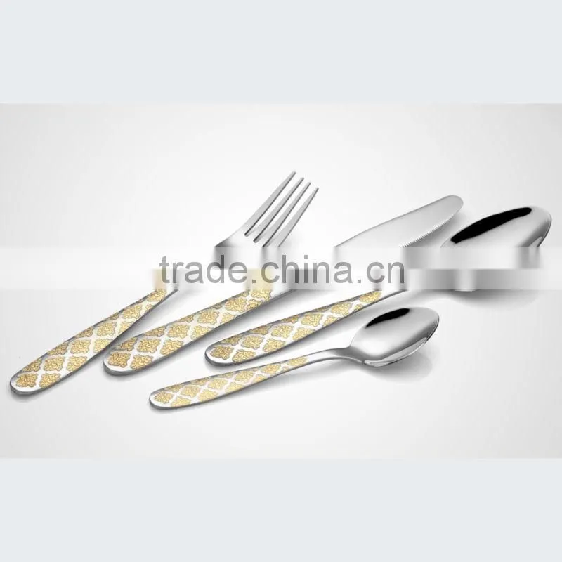 Fashionable stainless steel dinner spoon,dinner knife and dinner fork