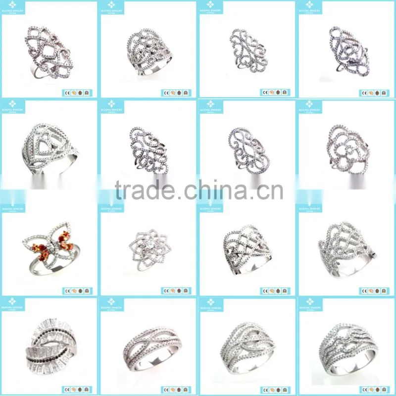 Fast Production 925 Silver Diamond Ring With Green Stone