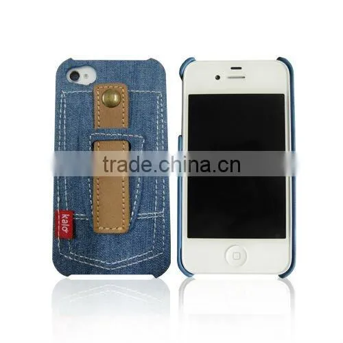 Denim Case with earphone winder for iPhone 4S Case