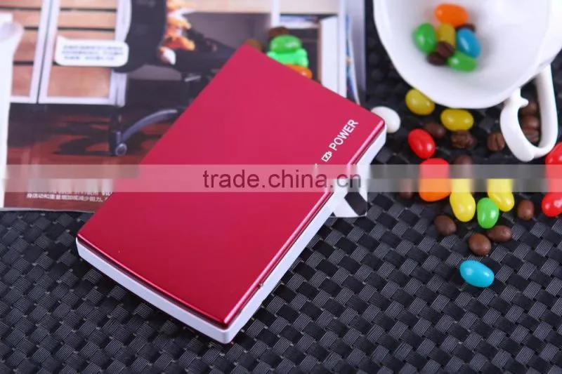 Polymer Battery slim power bank 10000mah home charger