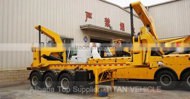 TITAN 20 ft container side lifter self-loading trailer for Djibouti Market