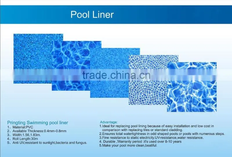 Hot sell Mosaic pvc swimming pool liner