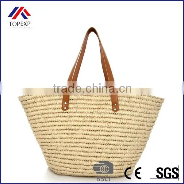 Woven Paper Straw Bag Straw Tote Bag Plain Bag