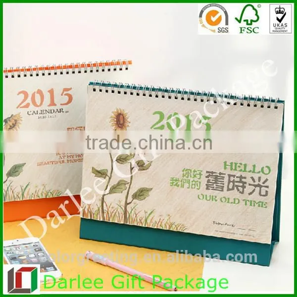 China calender OEM paper desk calender custom calender